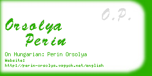 orsolya perin business card